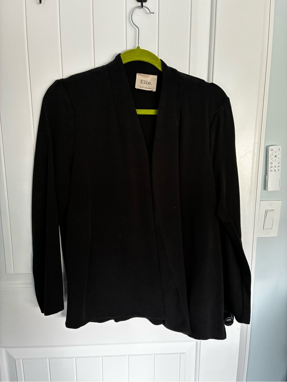 Elie Tahari Black Open-Front Women's Cardigan